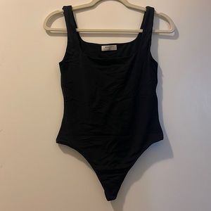 BRAND NEW Aritzia Black Stretch Thong Bodysuit - Medium